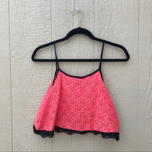 Love Culture Peach Pink Spaghetti Crop Tank Top L - Picture 4 of 8